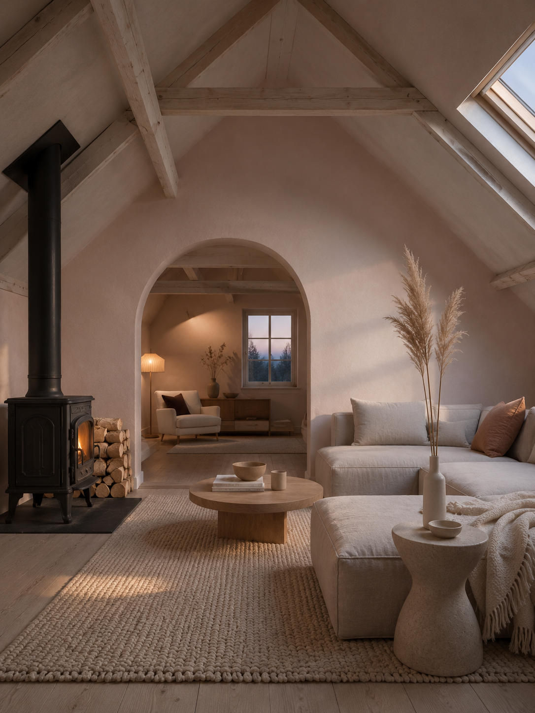 Warm Minimal Living Room