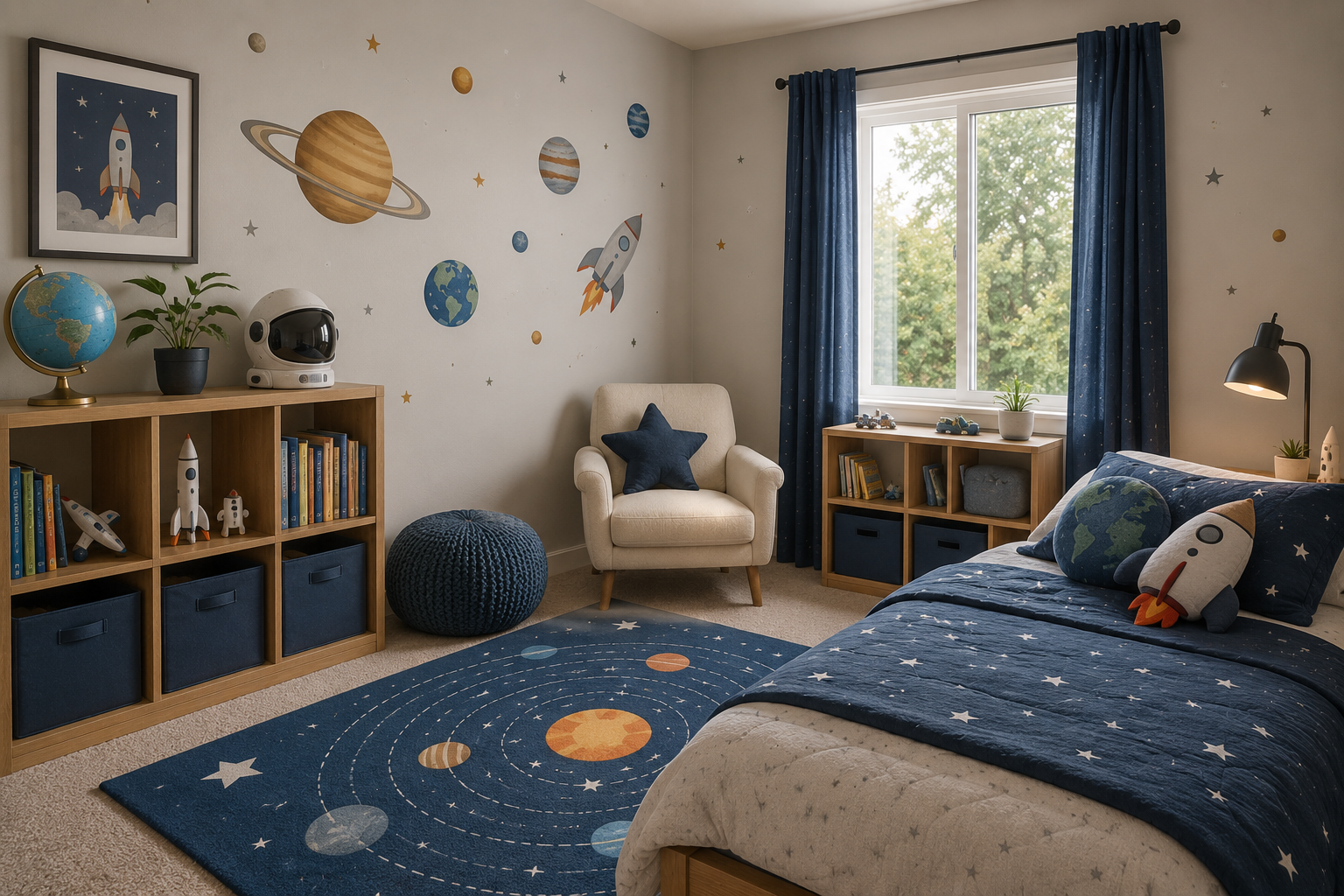 A playful kids room without repainting